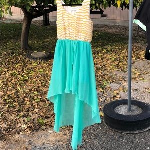 Olympia Elizabeth high low dress, size L